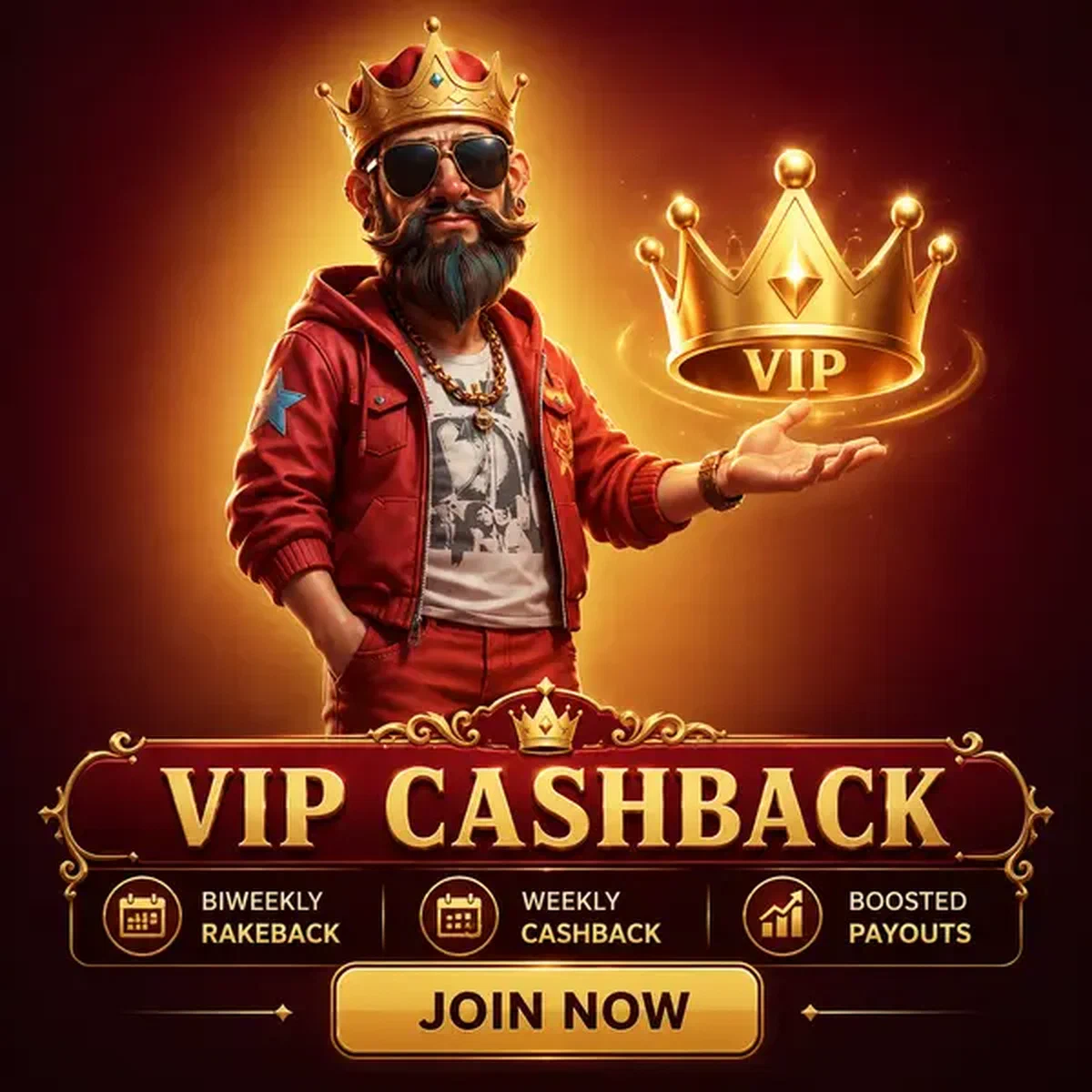 VIP Cashback Stack welcomes players with golden bonus rewards in luxurious setting