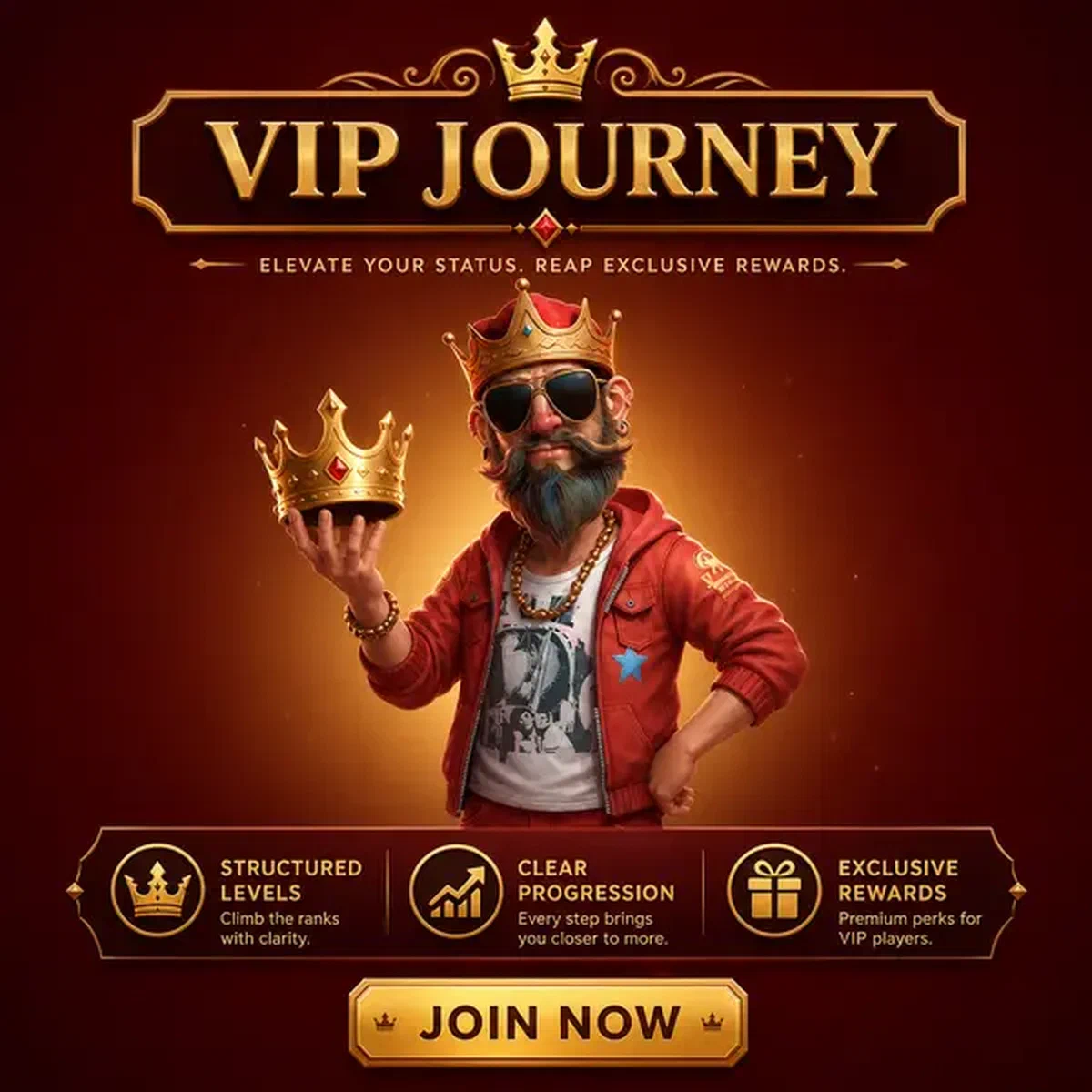 The Block King presenting VIP journey crown at Your VIP Journey Mapped Out login portal